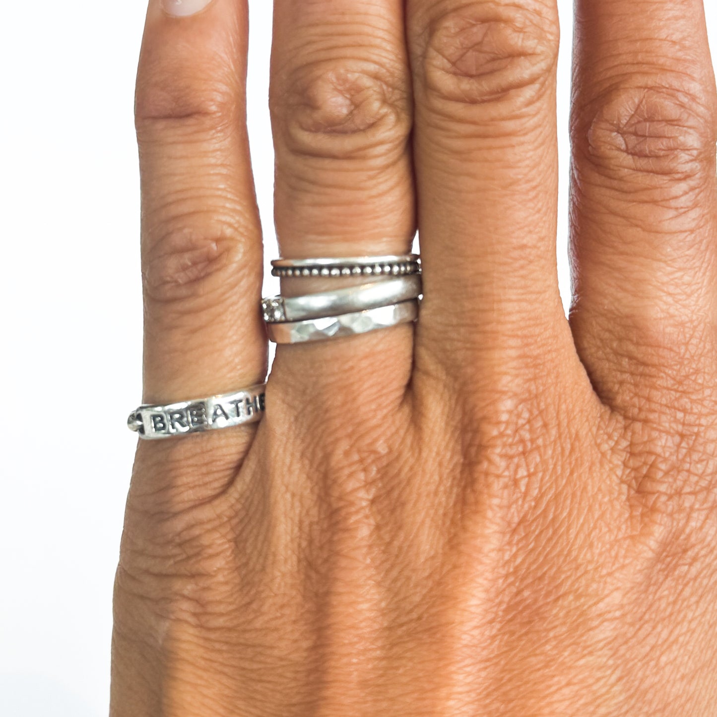 Breathe Mantra Ring