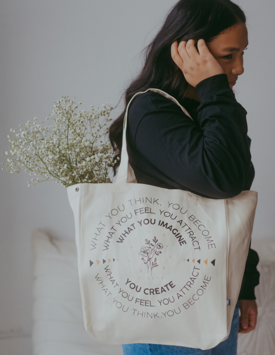 BELIEVE Canvas Tote Bag Medium