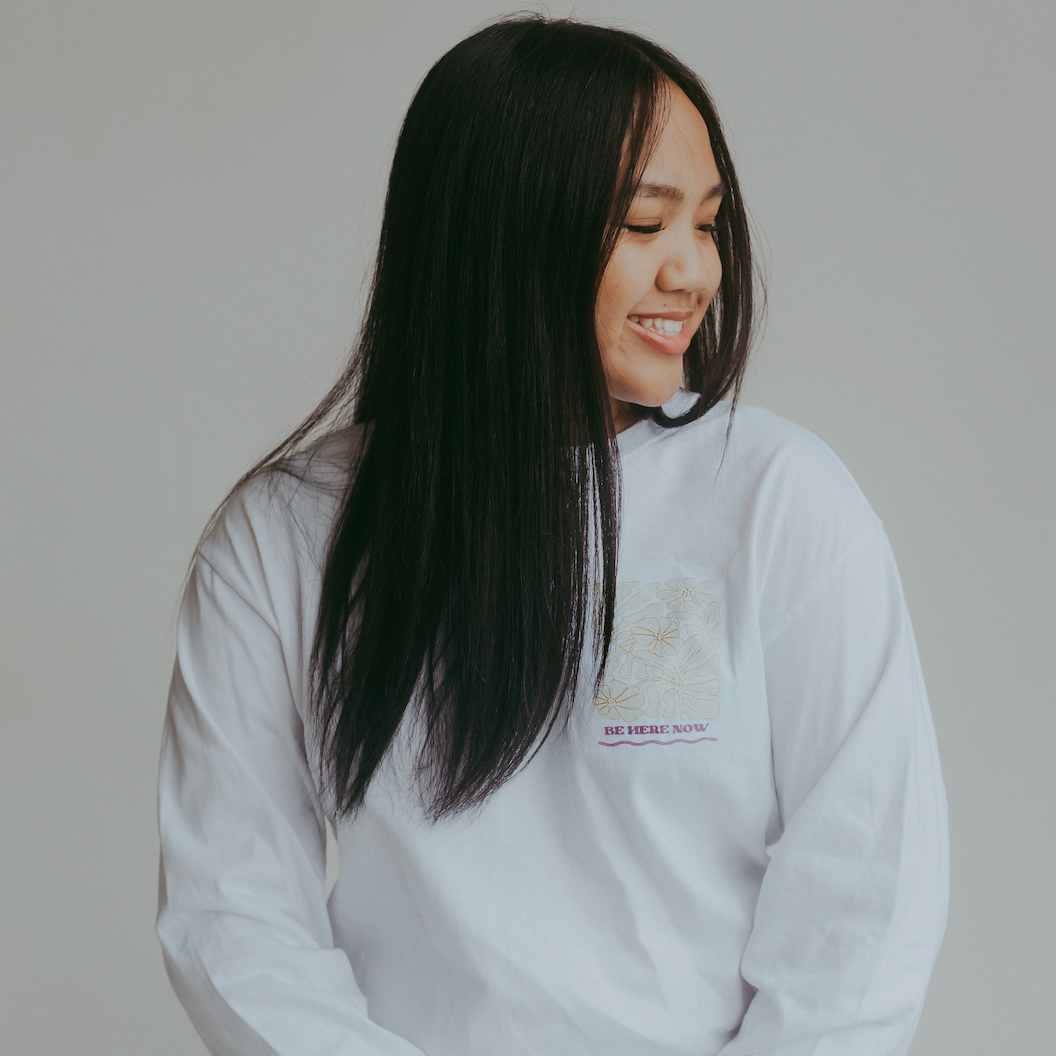 The Present is the Gift Heavy Weight Long Sleeve T-shirt