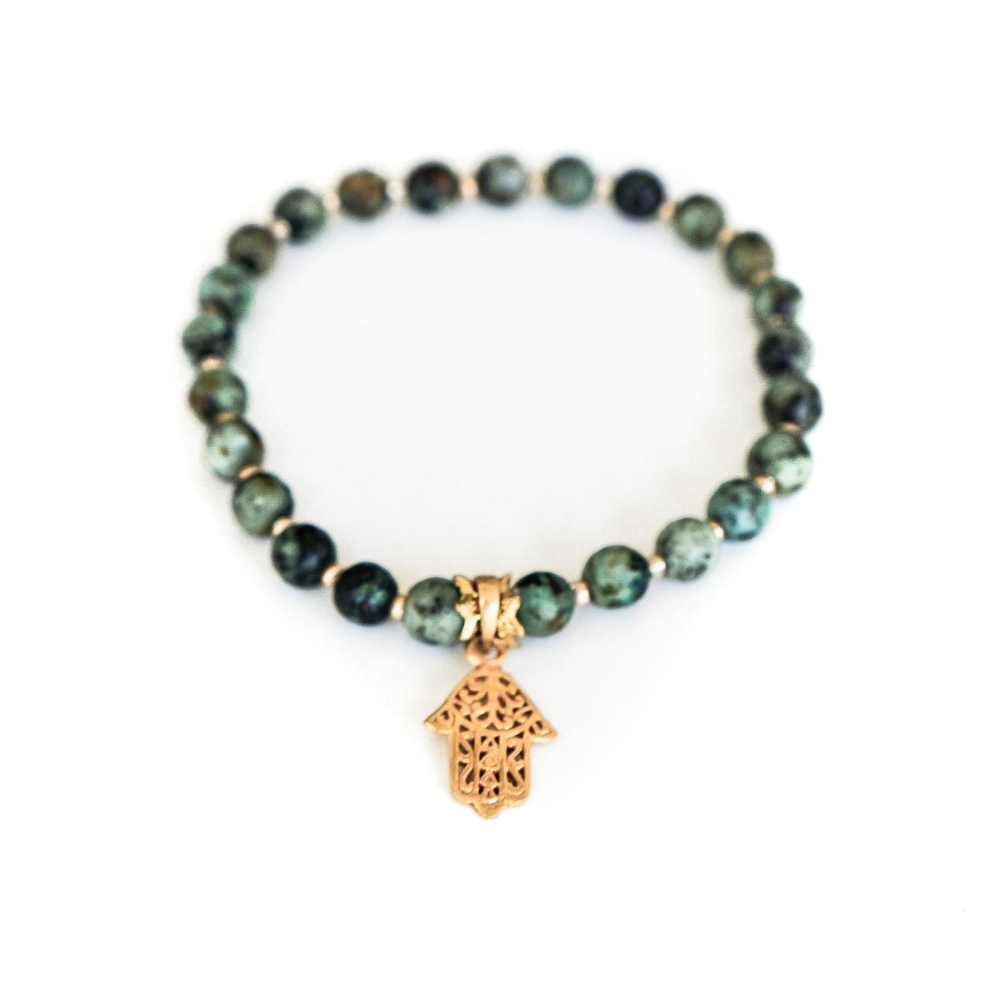 African Turquoise Hamsa Bracelet