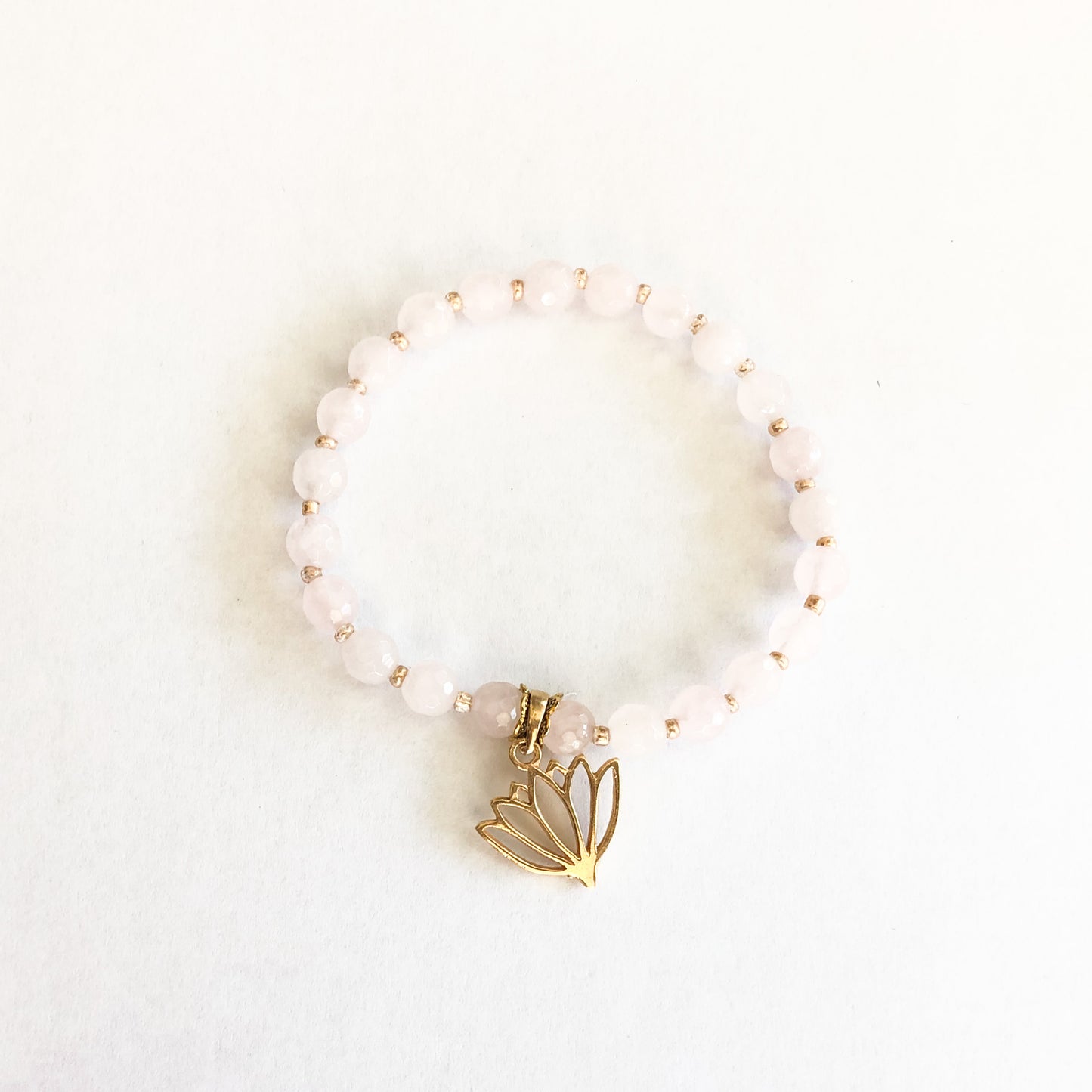 Rose Quartz Lotus bracelet