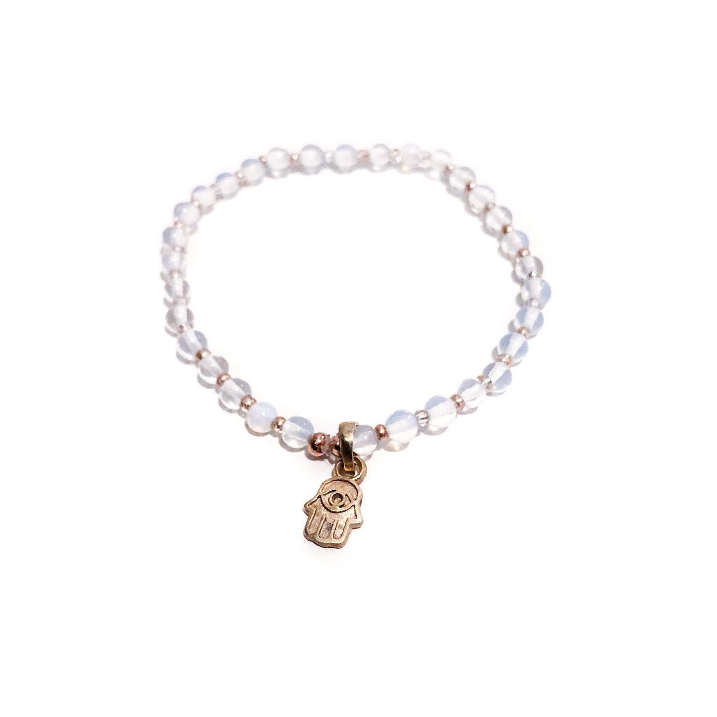 Mini Moonstone Hamsa Bracelet