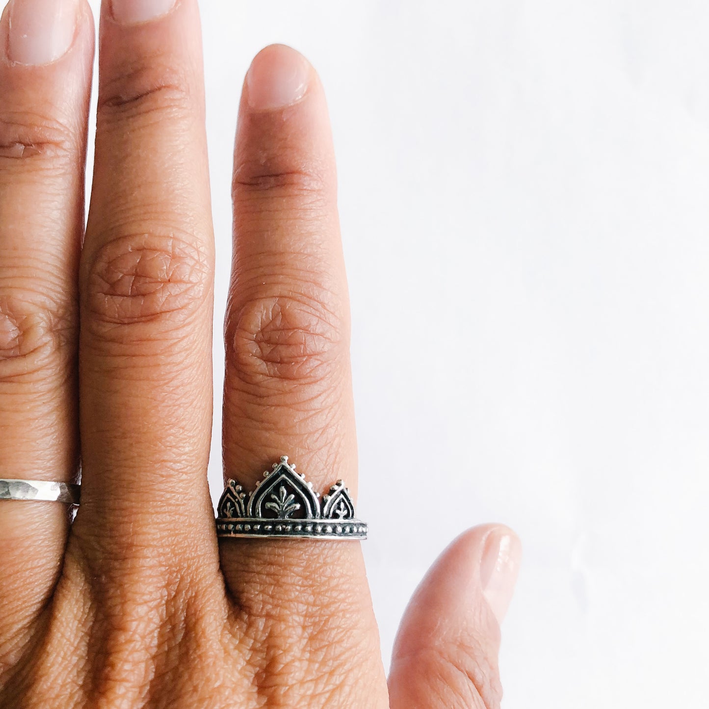 Mandala crown ring