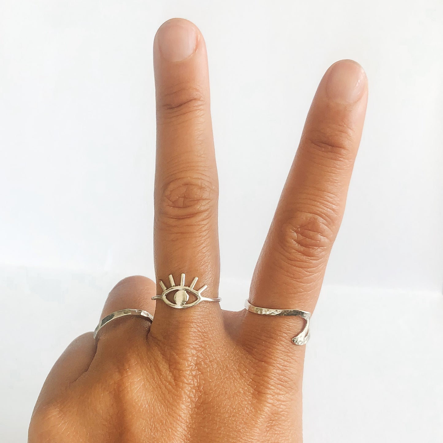 Evil eye simple ring