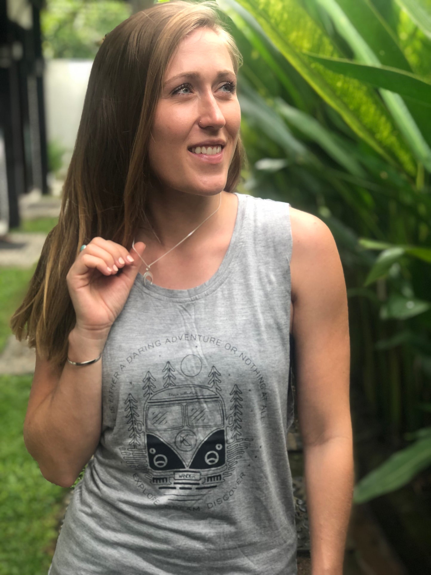 Crescent Moon Silver Necklace