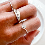 Love by the moon Signet ring
