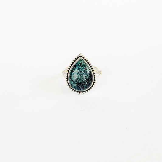 Gaia turquoise teardrop Ring - size 8