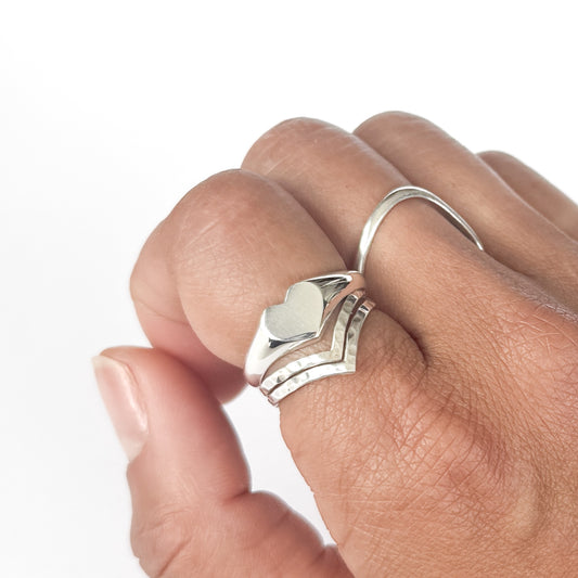 Beloved Signet Heart Ring
