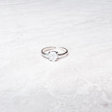 Moonstone diamond ring