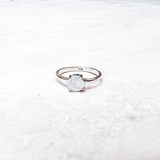 Moonstone diamond ring