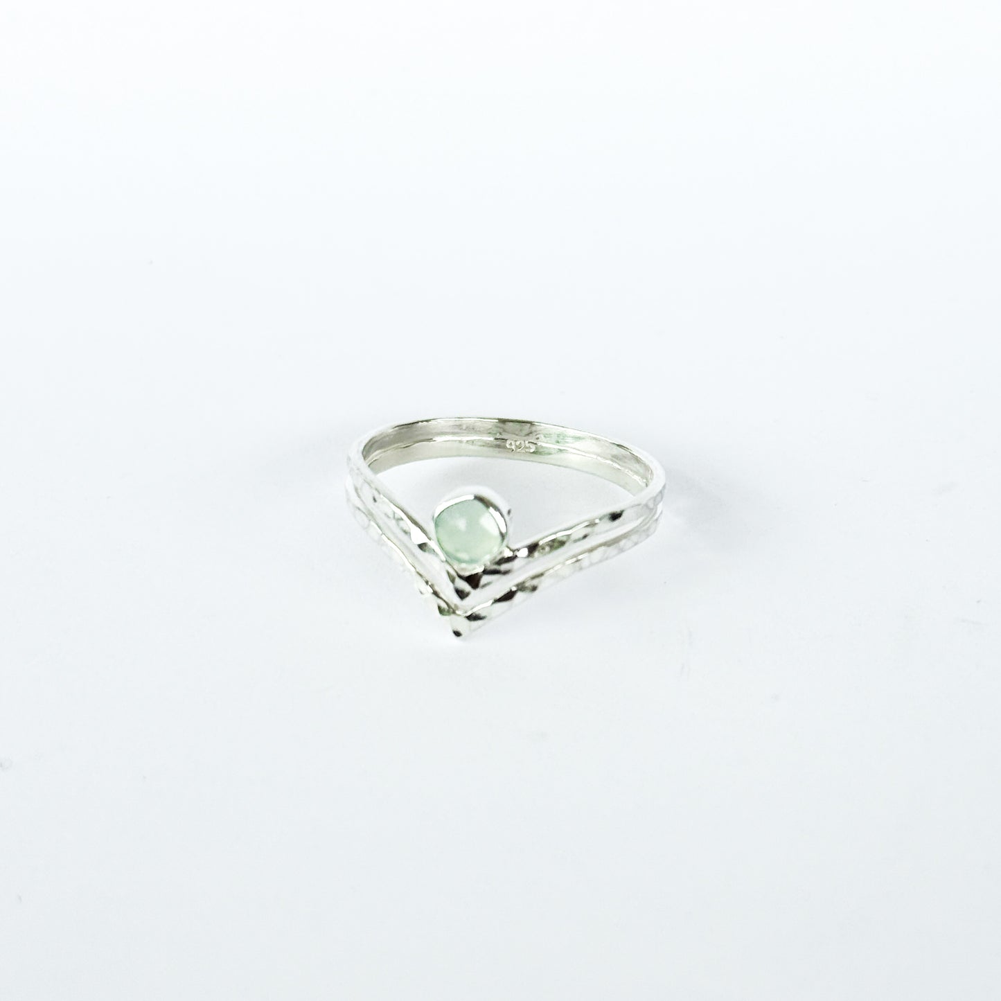 Aqua Chalcedony Double Hammered Chevron