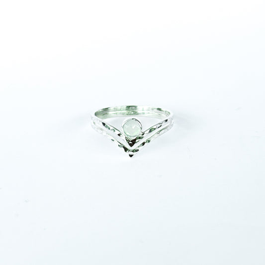 Aqua Chalcedony Double Hammered Chevron