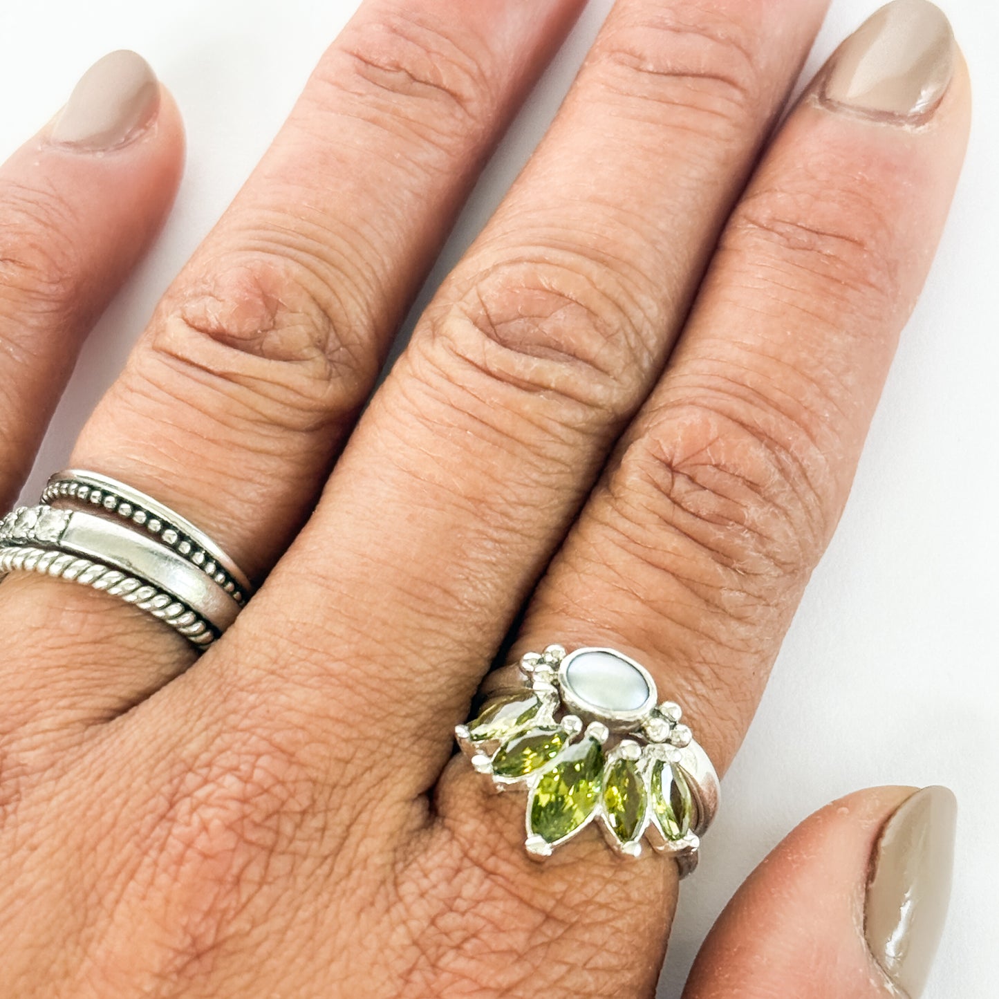 Peridot Bloom Ring