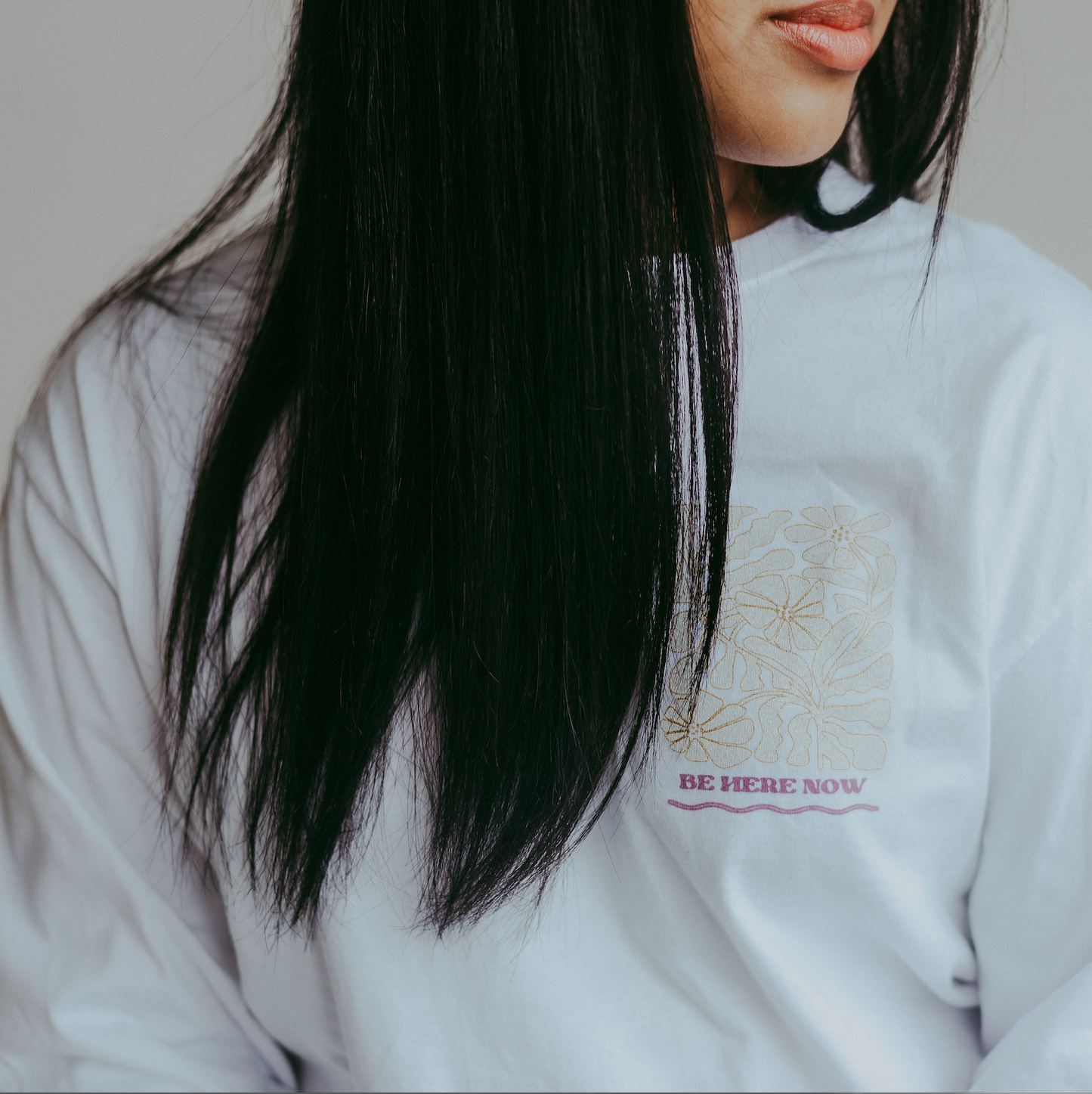 The Present is the Gift Heavy Weight Long Sleeve T-shirt