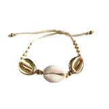 Golden Cowrie 22k gold adjustable bracelet