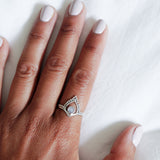 Moonstone Tiara Sterling Silver Ring