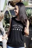 Moon Child  Muscle Tank Black