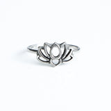 Lotus sterling silver ring