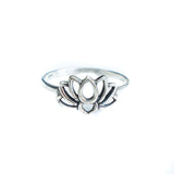 Lotus sterling silver ring