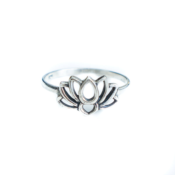 Lotus sterling silver ring
