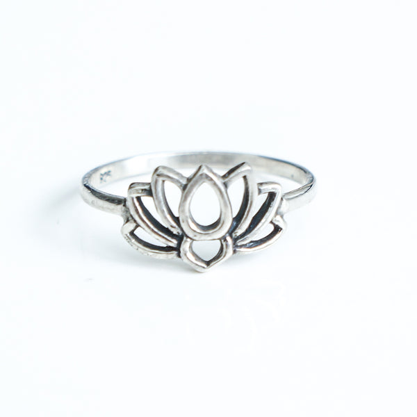 Lotus sterling silver ring