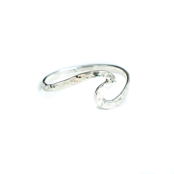 New Wave hammered Silver Ring