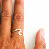 New Wave hammered Silver Ring