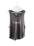 Happy. Muscle Tank Grey