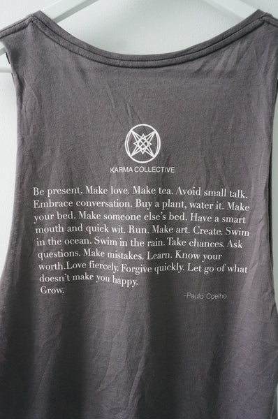Happy. Muscle Tank Grey