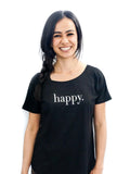 Happy. Vback t-shirt black
