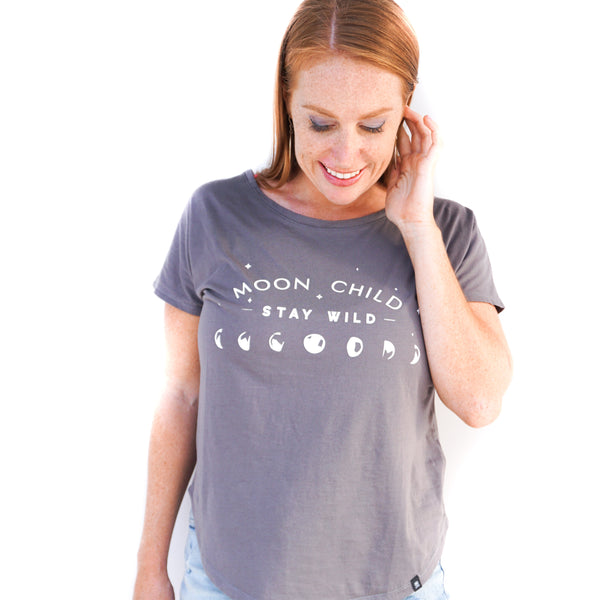 Moon Child Vback Grey T-shirt