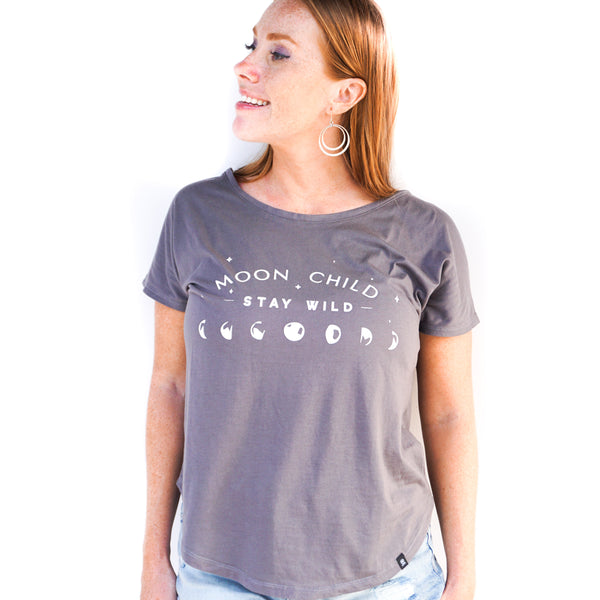 Moon Child Vback Grey T-shirt
