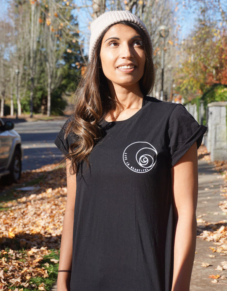 Life is Beautiful- Black Casual t-shirt