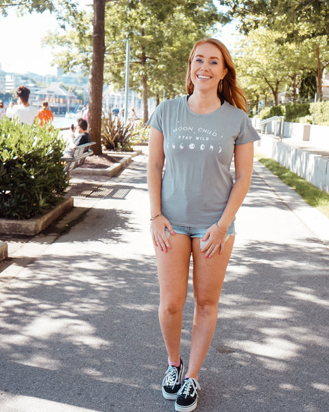 Moon Child Sage Grey T-shirt