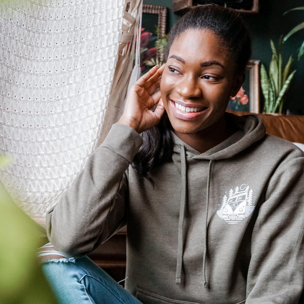 Wanderbus Military Green Fleece Hoodie