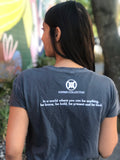Be Bold, Be Brave Casual Charcoal T-shirt