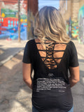 Happy. Vback t-shirt black