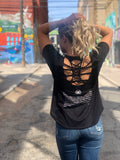 Happy. Vback t-shirt black