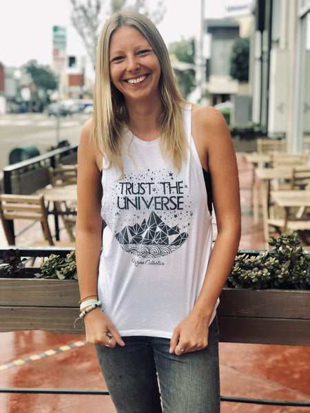 Trust the Universe Open Back- White