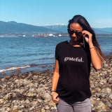 Grateful V-back T-shirt