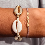 Golden Cowrie 22k gold adjustable bracelet