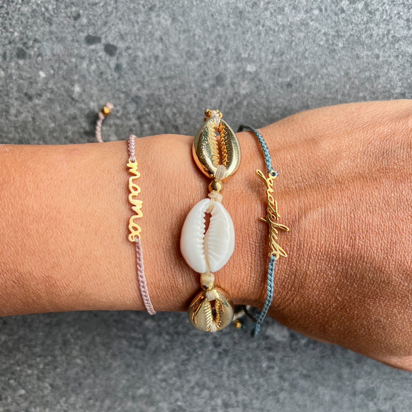 Grateful 22k gold adjustable bracelet