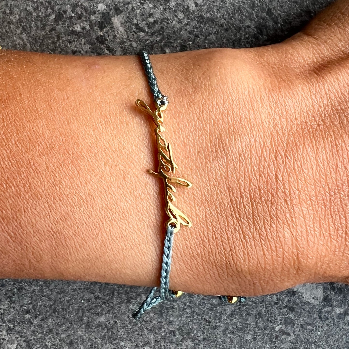 Grateful 22k gold adjustable bracelet