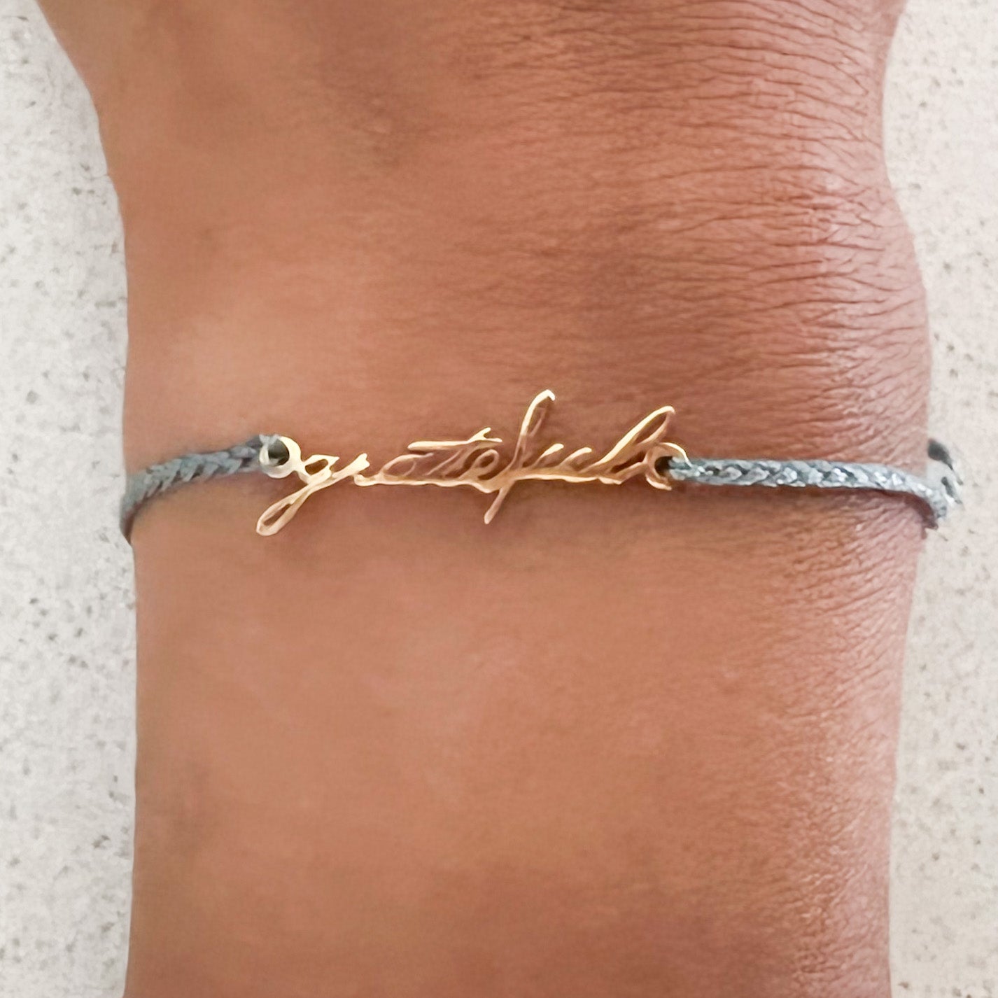 Grateful 22k gold adjustable bracelet