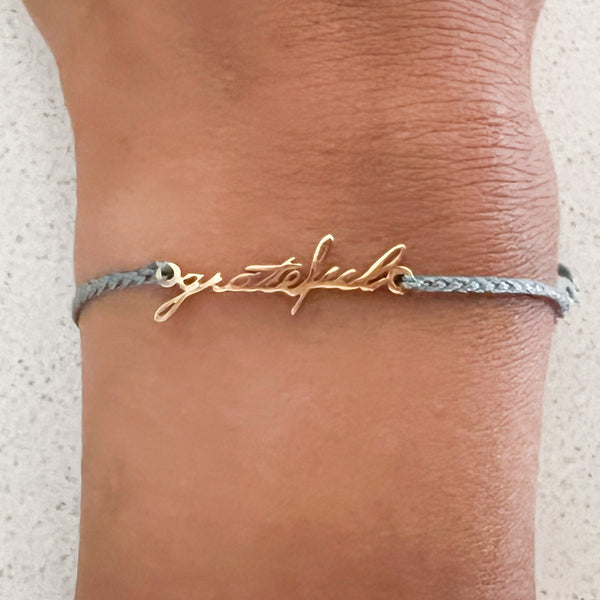 Grateful 22k gold adjustable bracelet