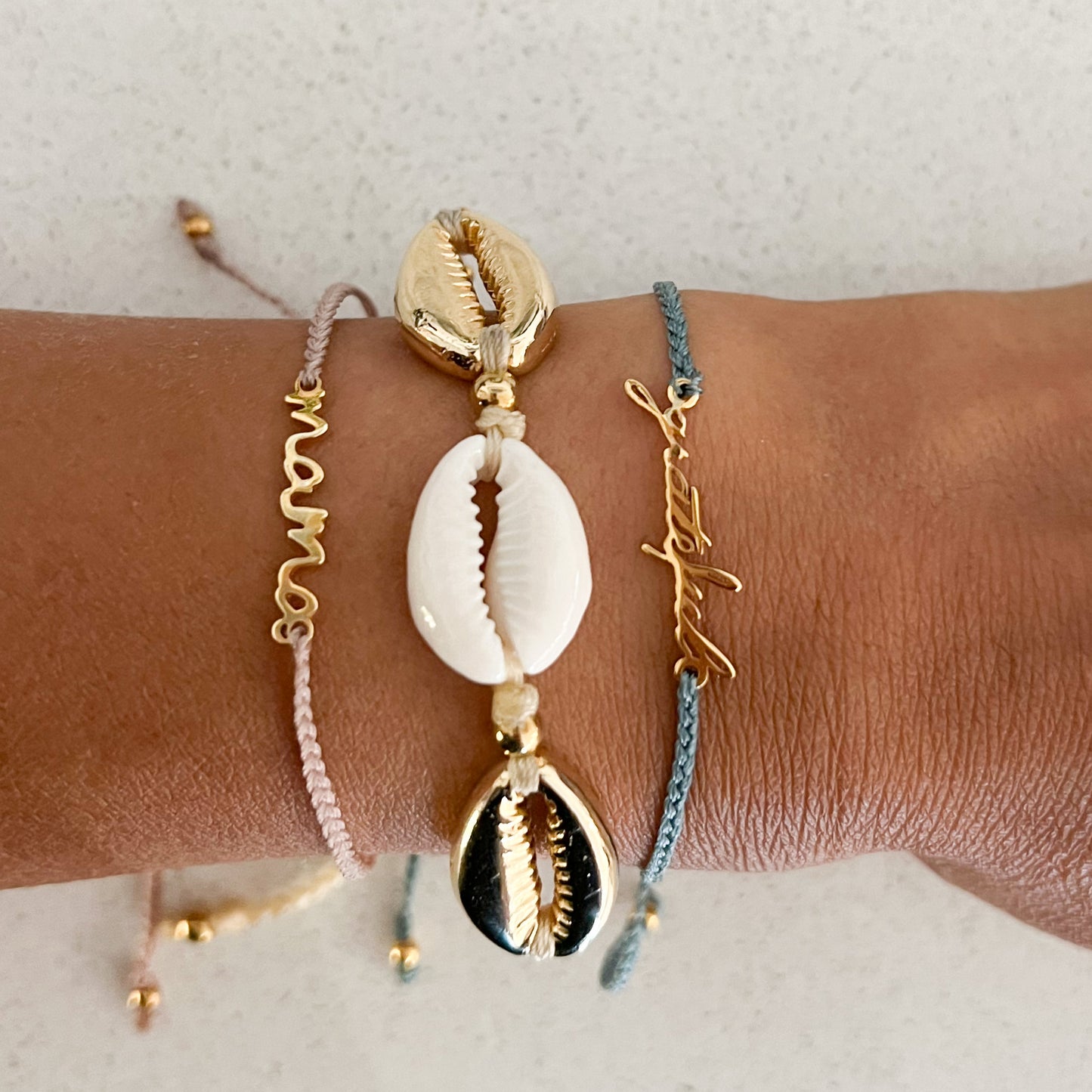 Grateful 22k gold adjustable bracelet