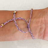 Lotus 22k gold Tri-Color Pink Bracelet