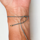 Crescent Moon 22k Gold Bracelet - Blue