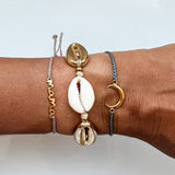Crescent Moon 22k Gold Bracelet - Blue