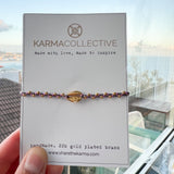 Cowrie Shell 22k Gold Braided Bracelet